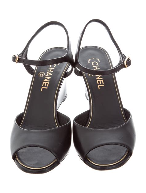 chanel pink wedge shoe|chanel wedge sandals 2022.